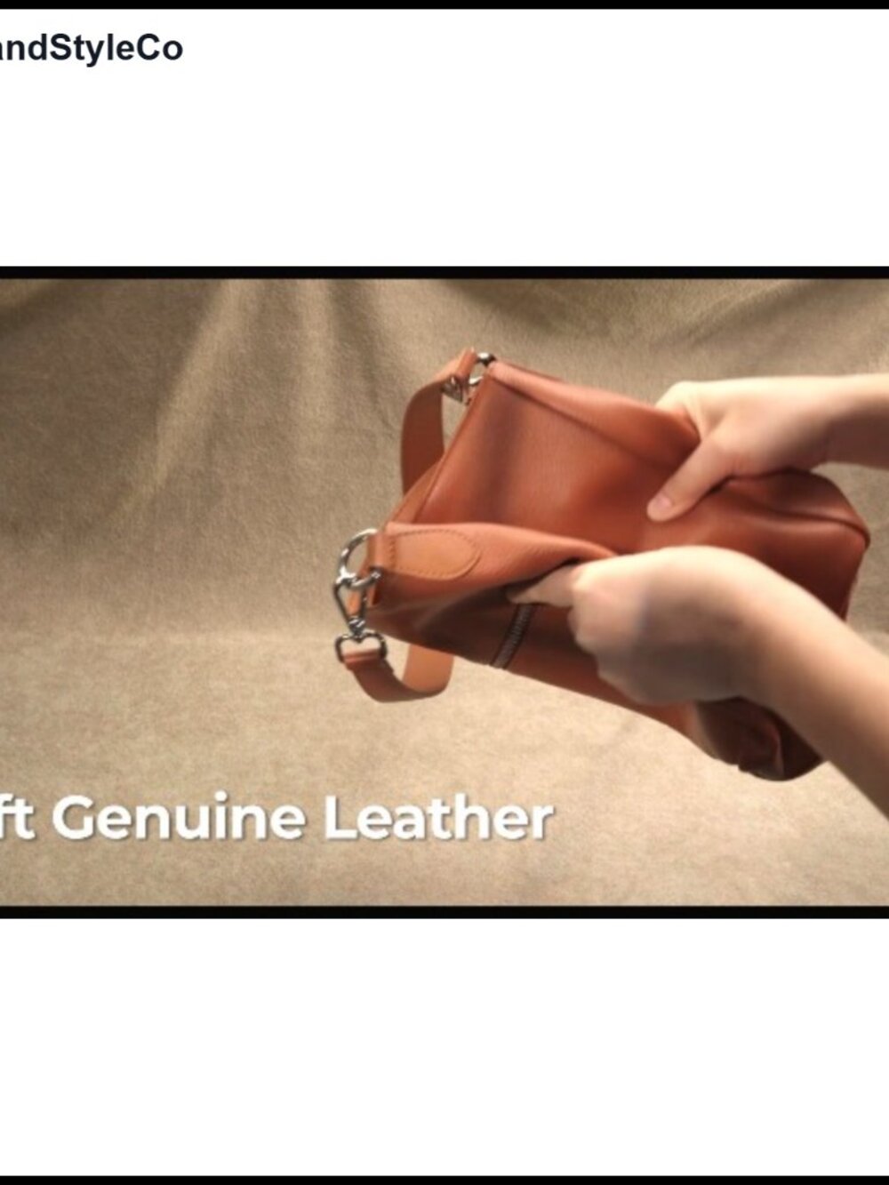 Genuine Leather Hobo Shoulder Crossbody Bag for Women Medium - Picture 6 of 6